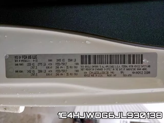 1C4HJWDG6JL930138 фото 2