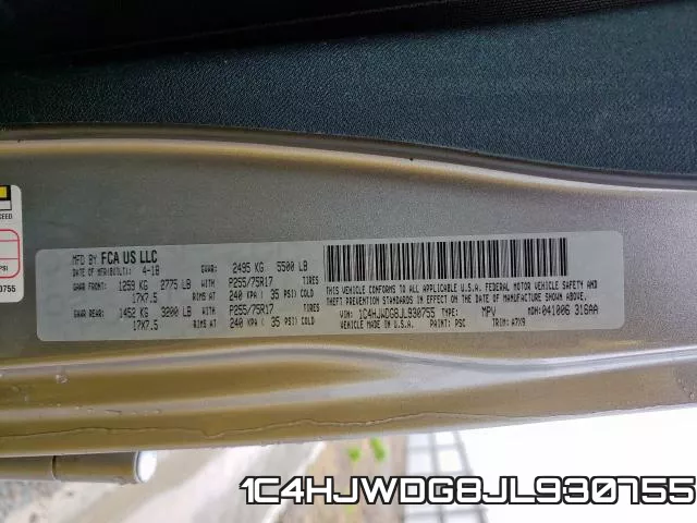 1C4HJWDG8JL930755 фото 2