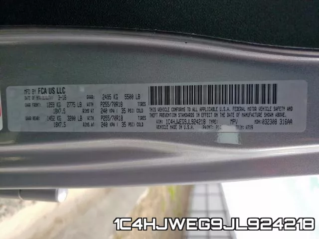 1C4HJWEG9JL924218 фото 2