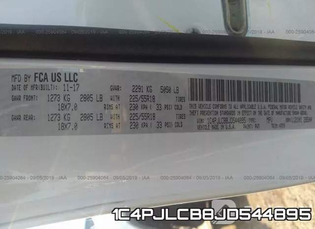 1C4PJLCB8JD544895 фото 10