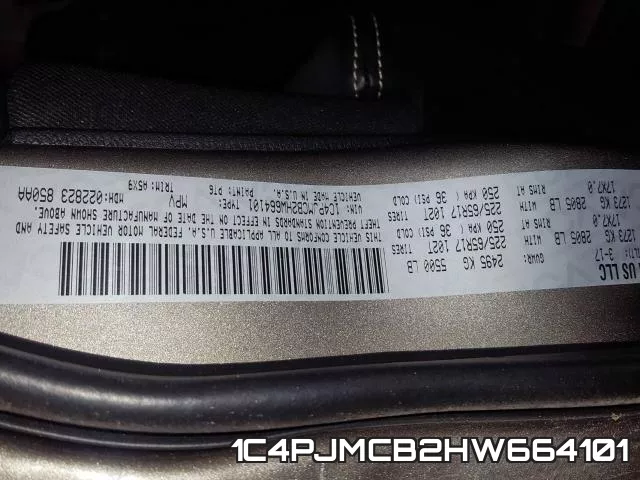 1C4PJMCB2HW664101 фото 2