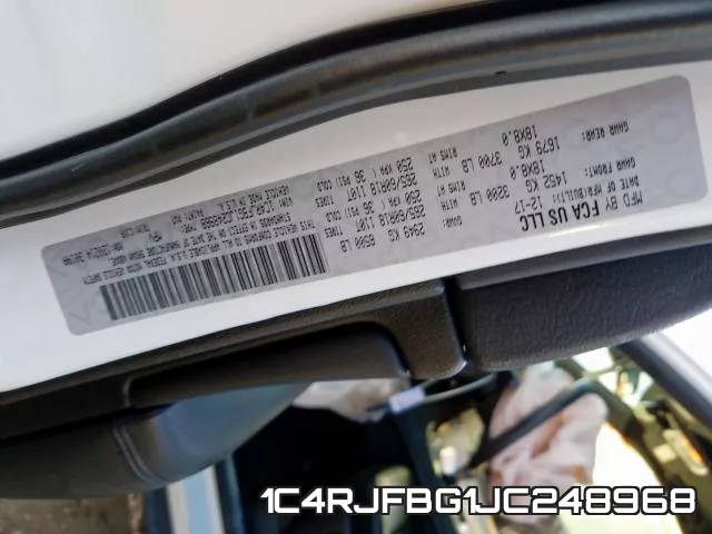 1C4RJFBG1JC248968 фото 2
