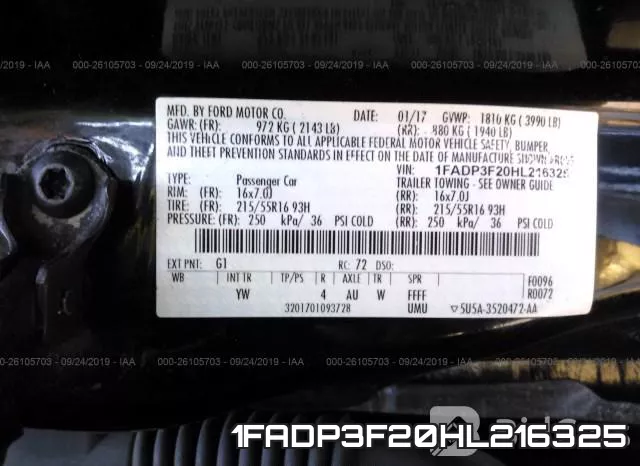 1FADP3F20HL216325 фото 10