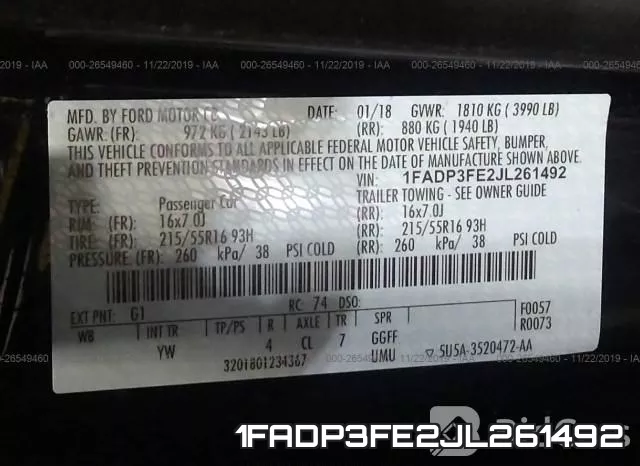 1FADP3FE2JL261492 фото 10