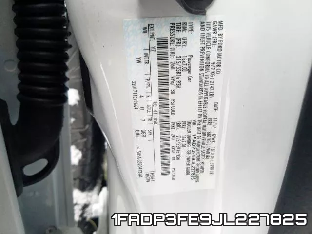 1FADP3FE9JL227825 фото 2