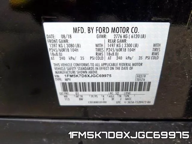 1FM5K7D8XJGC69975 фото 2