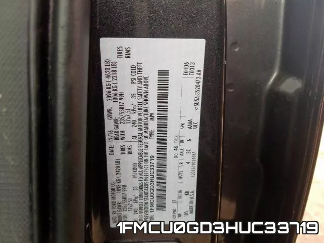 1FMCU0GD3HUC33719 фото 2