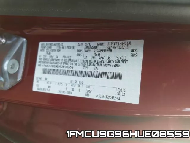 1FMCU9G96HUE08559 фото 2