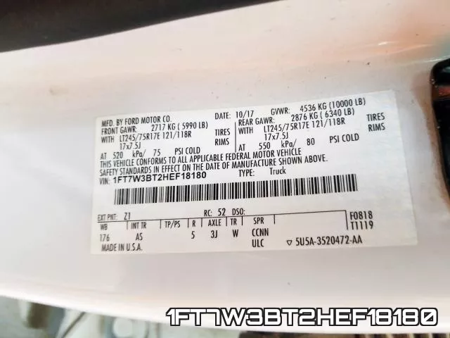 1FT7W3BT2HEF18180 фото 2