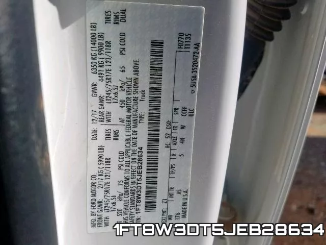 1FT8W3DT5JEB28634 фото 2