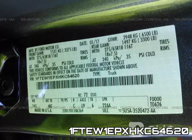 1FTEW1EPXHKC64620 фото 10