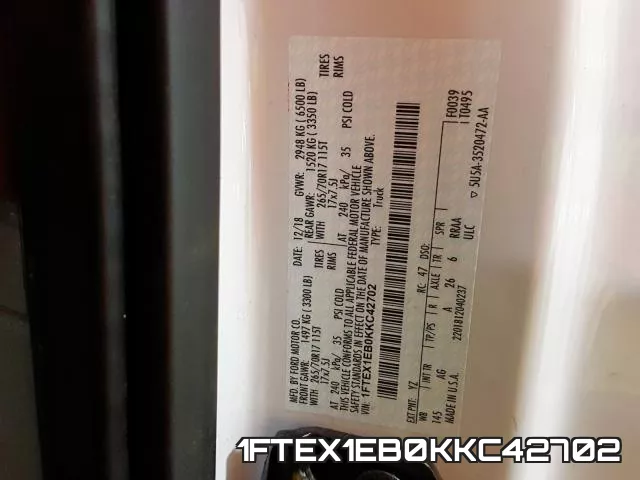 1FTEX1EB0KKC42702 фото 2