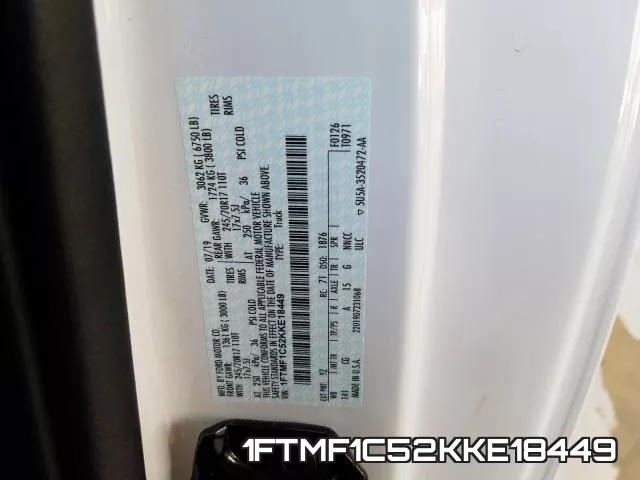 1FTMF1C52KKE18449 фото 2