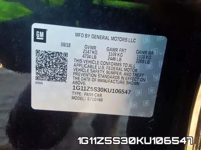 1G11Z5S30KU106547 фото 2