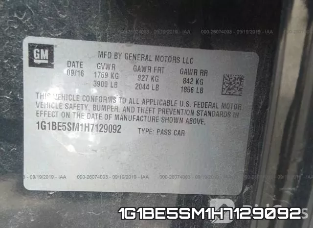 1G1BE5SM1H7129092 фото 10