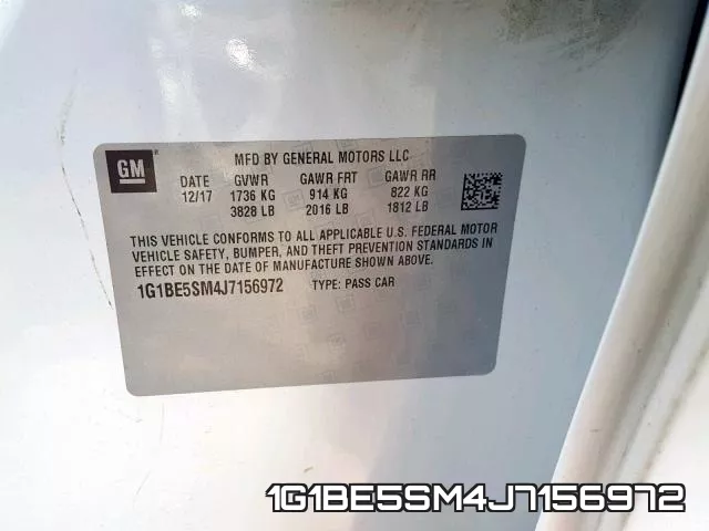 1G1BE5SM4J7156972 фото 2