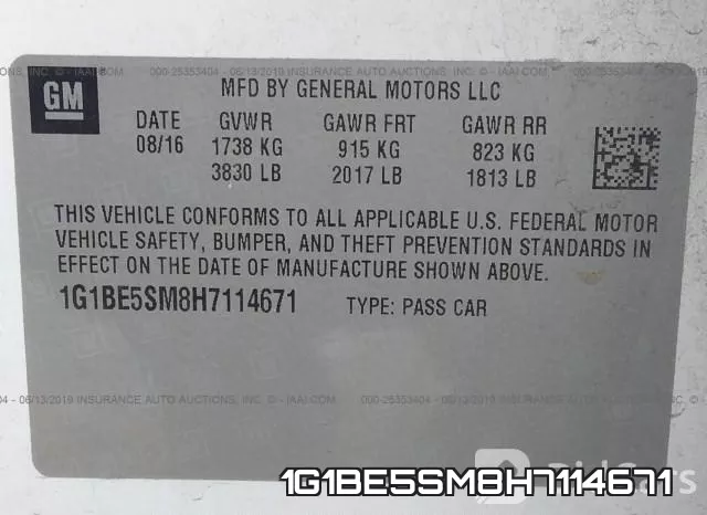 1G1BE5SM8H7114671 фото 10