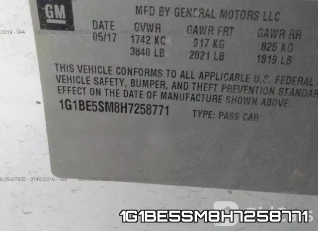 1G1BE5SM8H7258771 фото 10