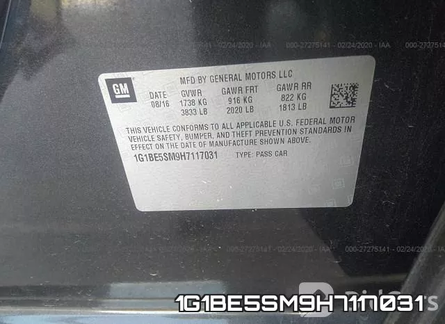 1G1BE5SM9H7117031 фото 10