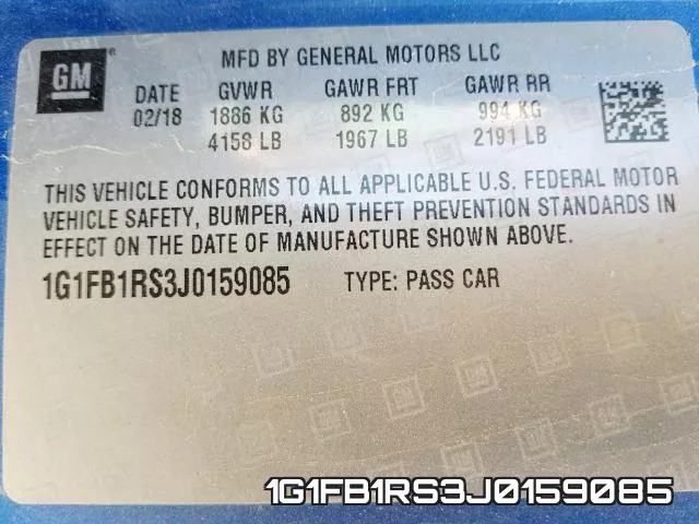1G1FB1RS3J0159085 фото 2