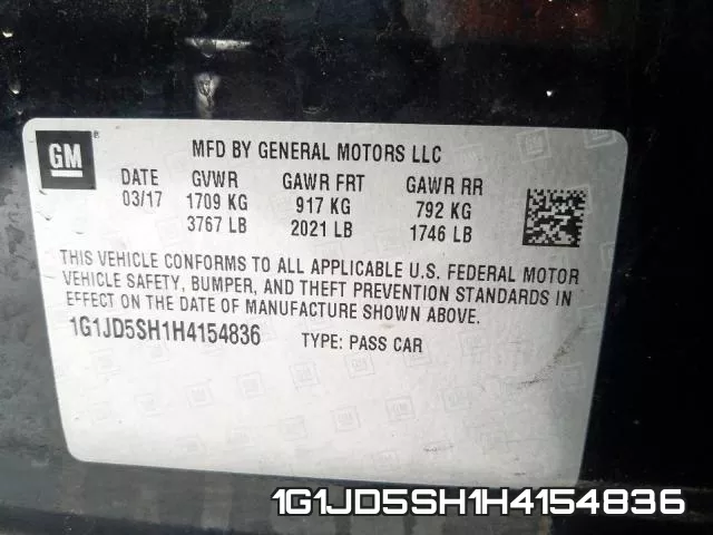 1G1JD5SH1H4154836 фото 2