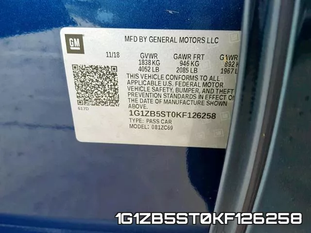 1G1ZB5ST0KF126258 фото 2