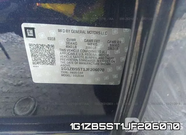 1G1ZB5ST1JF206070 фото 10