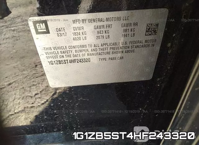 1G1ZB5ST4HF243320 фото 10