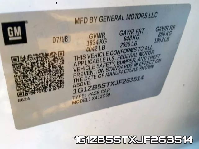 1G1ZB5STXJF263514 фото 2