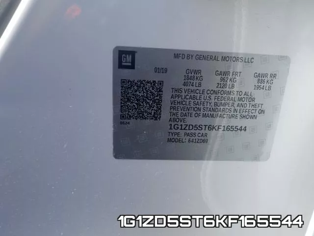 1G1ZD5ST6KF165544 фото 2