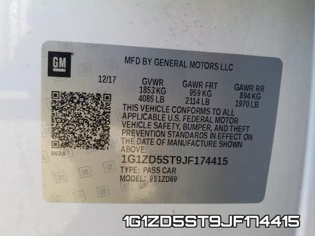 1G1ZD5ST9JF174415 фото 2