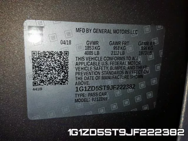 1G1ZD5ST9JF222382 фото 2