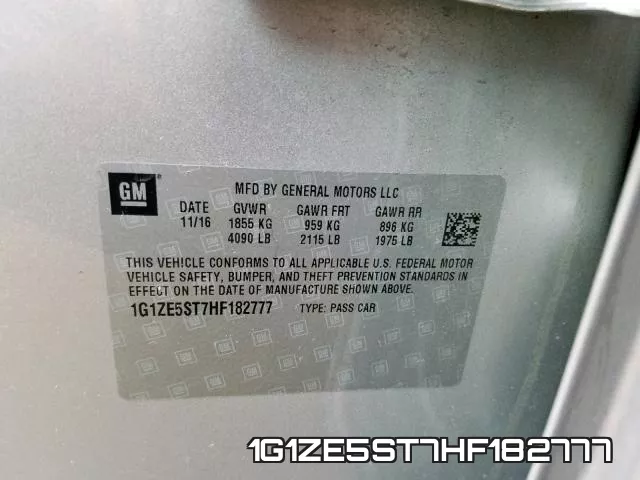 1G1ZE5ST7HF182777 фото 2
