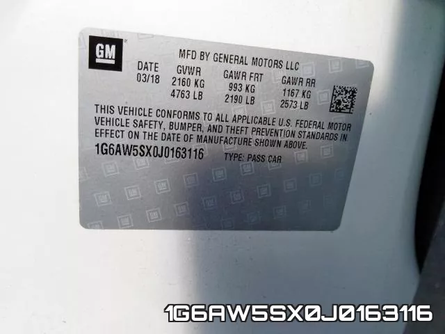 1G6AW5SX0J0163116 фото 2