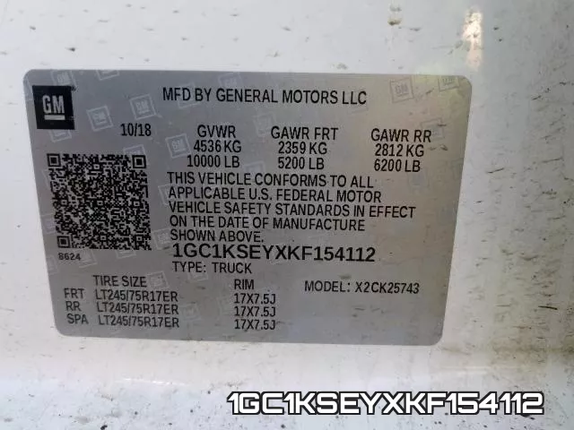 1GC1KSEYXKF154112 фото 2