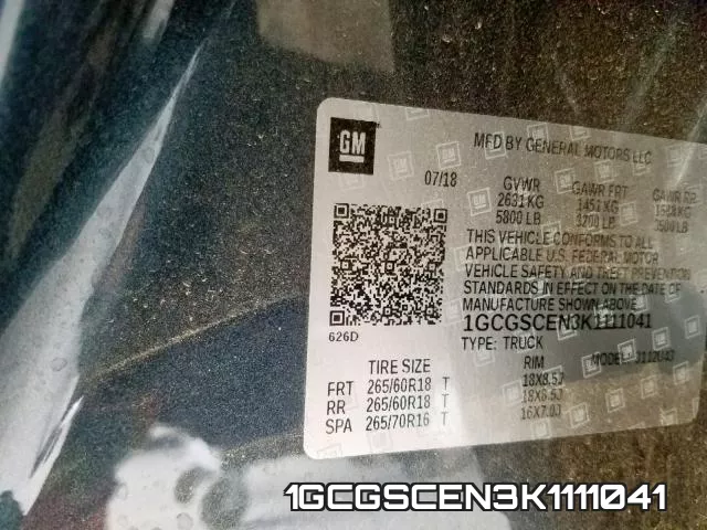 1GCGSCEN3K1111041 фото 2