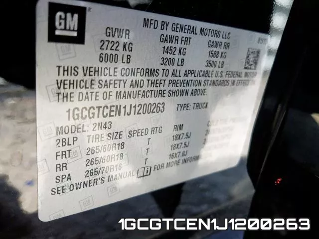 1GCGTCEN1J1200263 фото 2