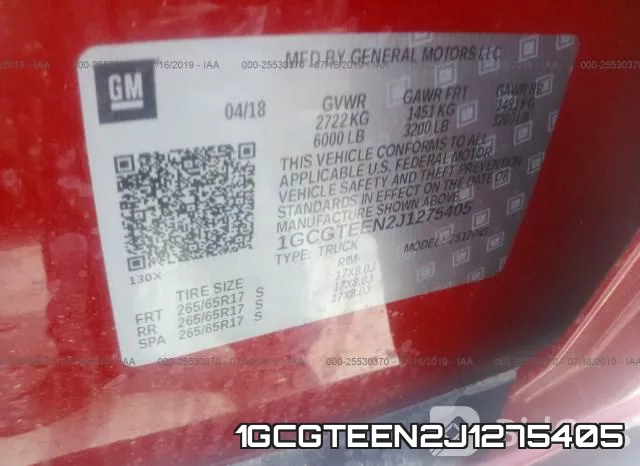 1GCGTEEN2J1275405 фото 10