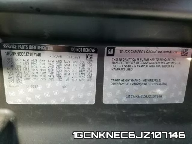 1GCNKNEC6JZ107146 фото 2