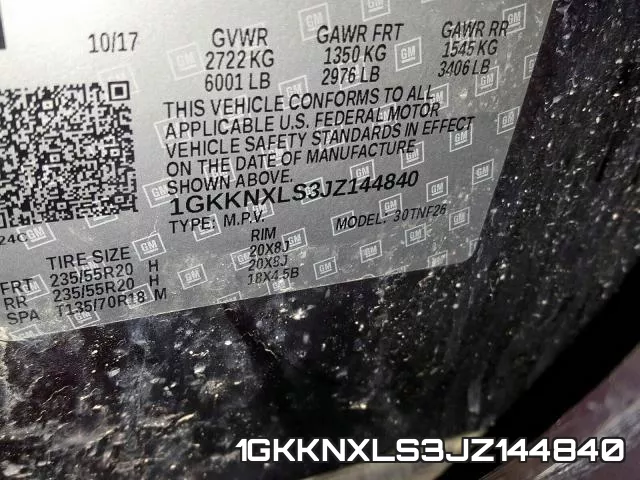 1GKKNXLS3JZ144840 фото 2