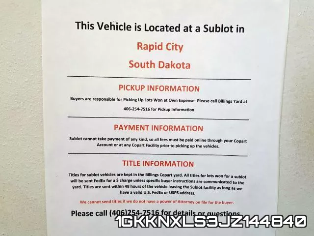 1GKKNXLS3JZ144840 фото 10