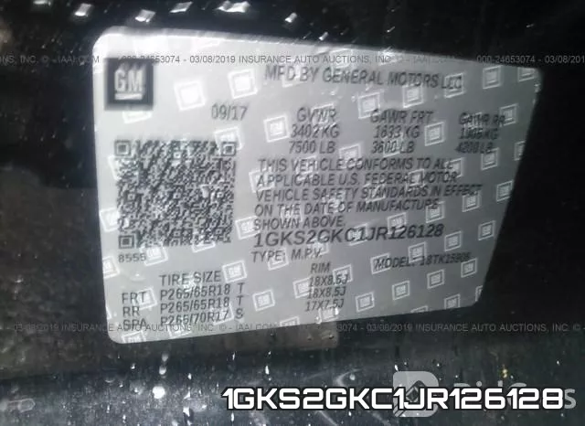 1GKS2GKC1JR126128 фото 10