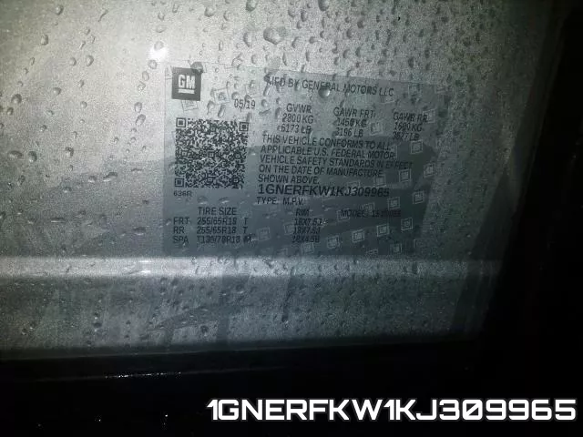 1GNERFKW1KJ309965 фото 2