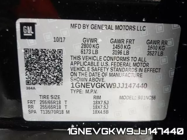 1GNEVGKW9JJ147440 фото 2