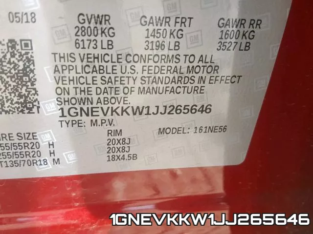 1GNEVKKW1JJ265646 фото 2