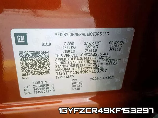 1GYFZCR49KF153297 фото 2