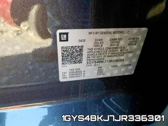 1GYS4BKJ7JR336301 фото 2