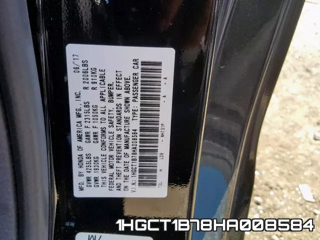 1HGCT1B78HA008584 фото 2