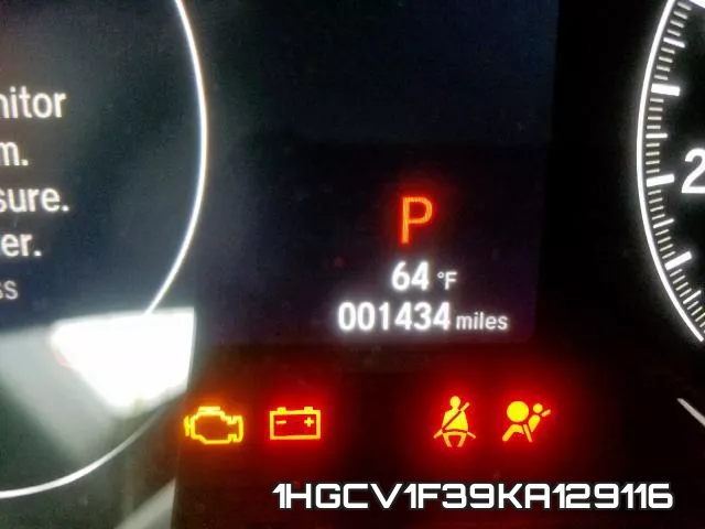 1HGCV1F39KA129116 фото 9