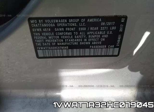 1VWAT7A32HC079045 фото 10